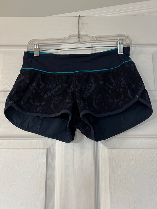 lululemon athletica Pants - lululemon athletica Navy Athletic Shorts with Teal Trim